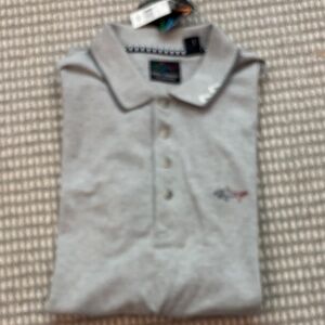 Greg Norman Collection Light Gray Polo Shirt with Subtle Logo
